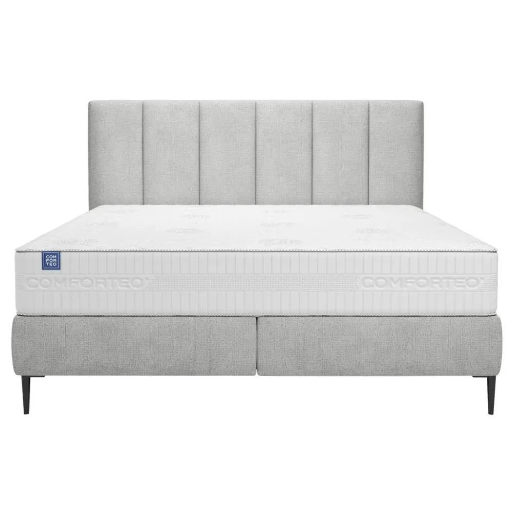 Boxspringbett Positano 160/200 cm Silberfarben 