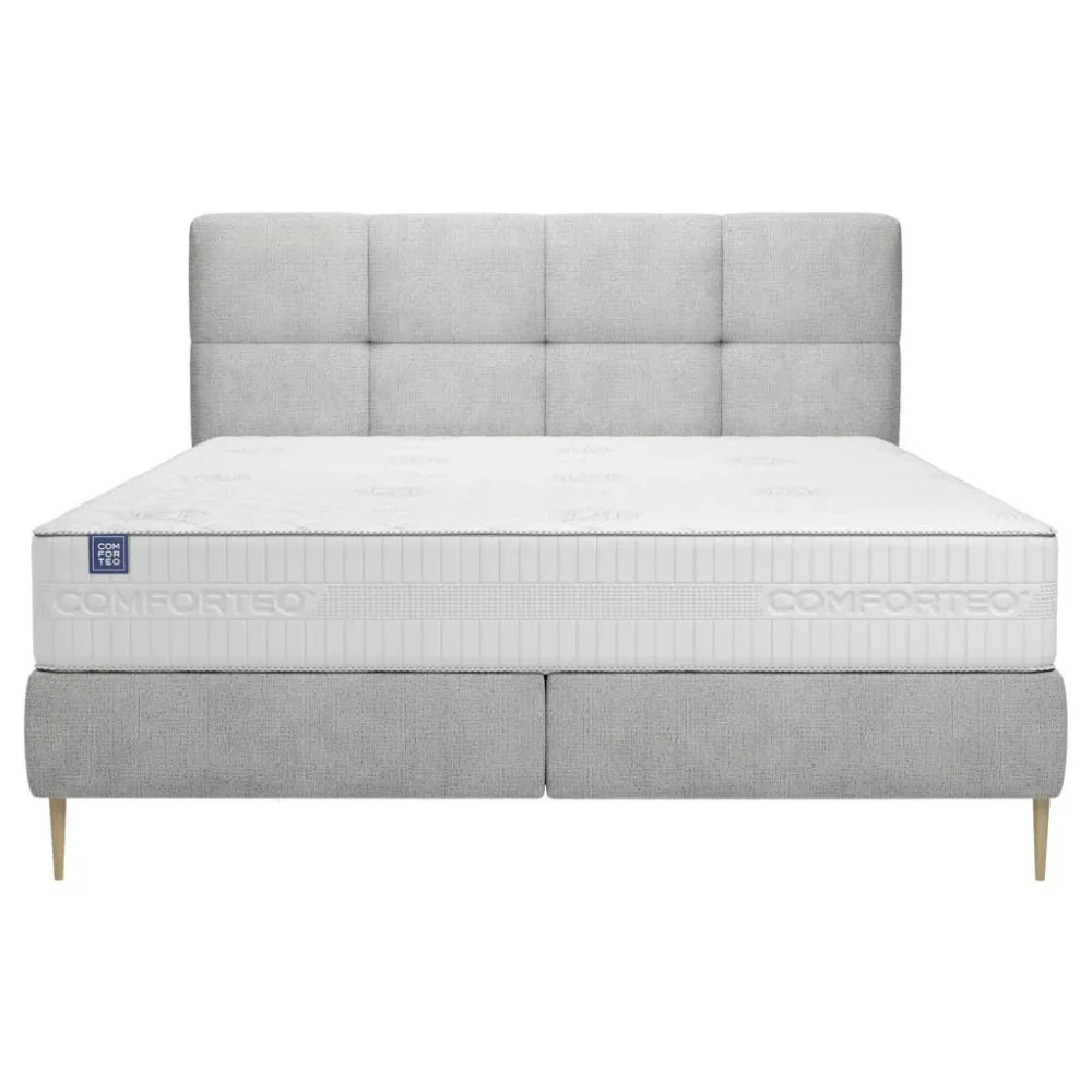 Boxspringbett Positano 160/200 cm Silberfarben 