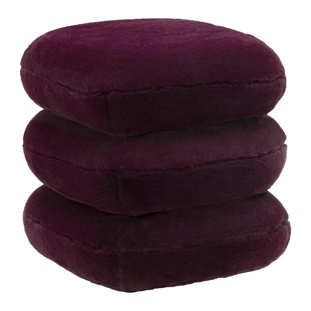 Hocker Vicky -Trend- Bordeaux Holz, Metall, Textil 