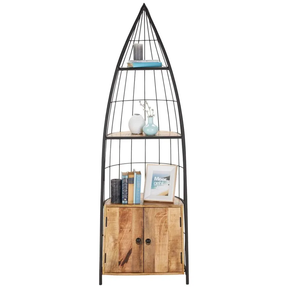 Regal In Naturfarben Massiv 56/187/37 cm 