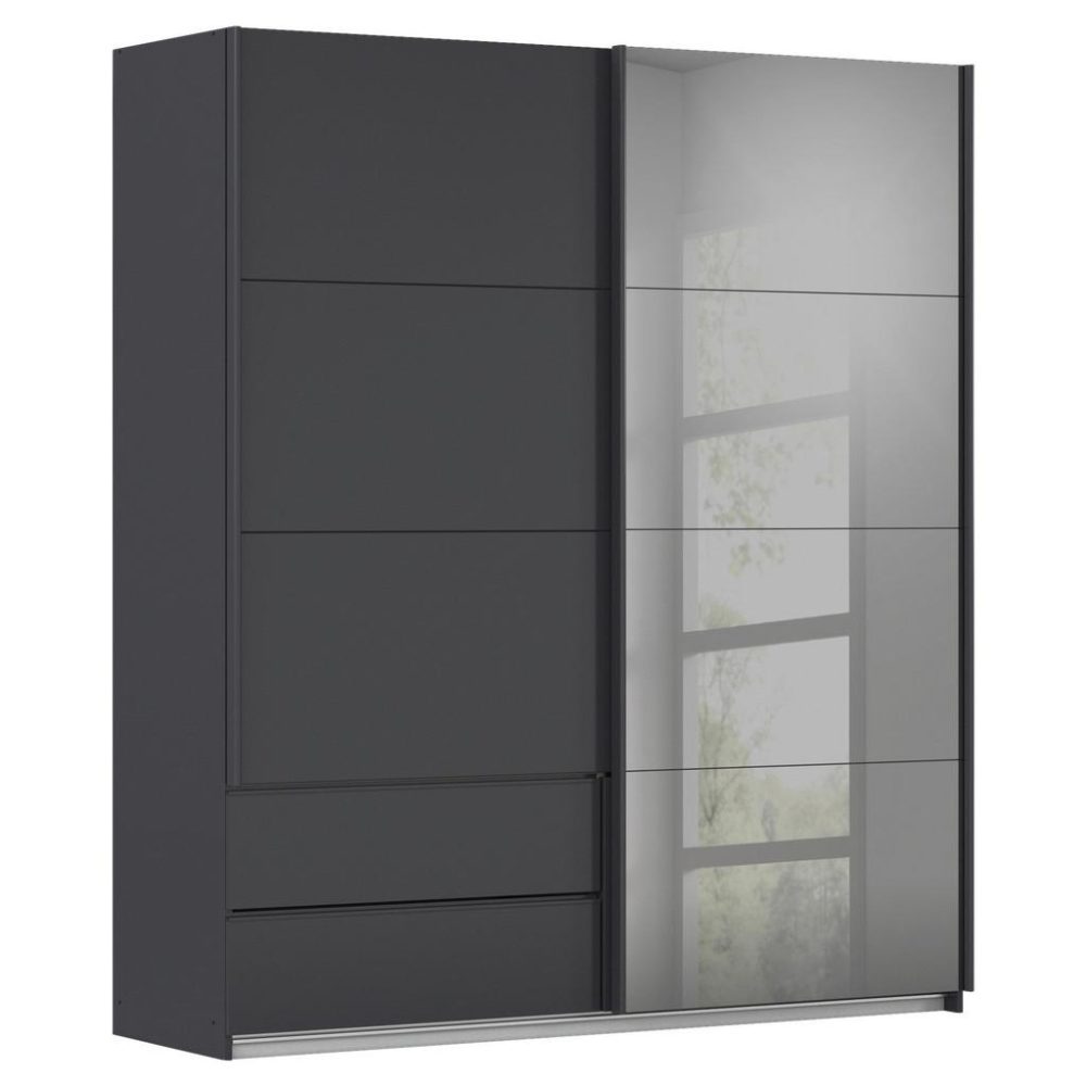 Schwebetürenschrank Elara Grau 181/210/62 cm Grau 