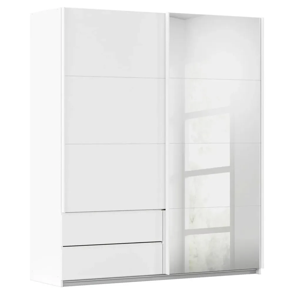 Schwebetürenschrank Elara Weiss 181/210/62 cm Weiss 