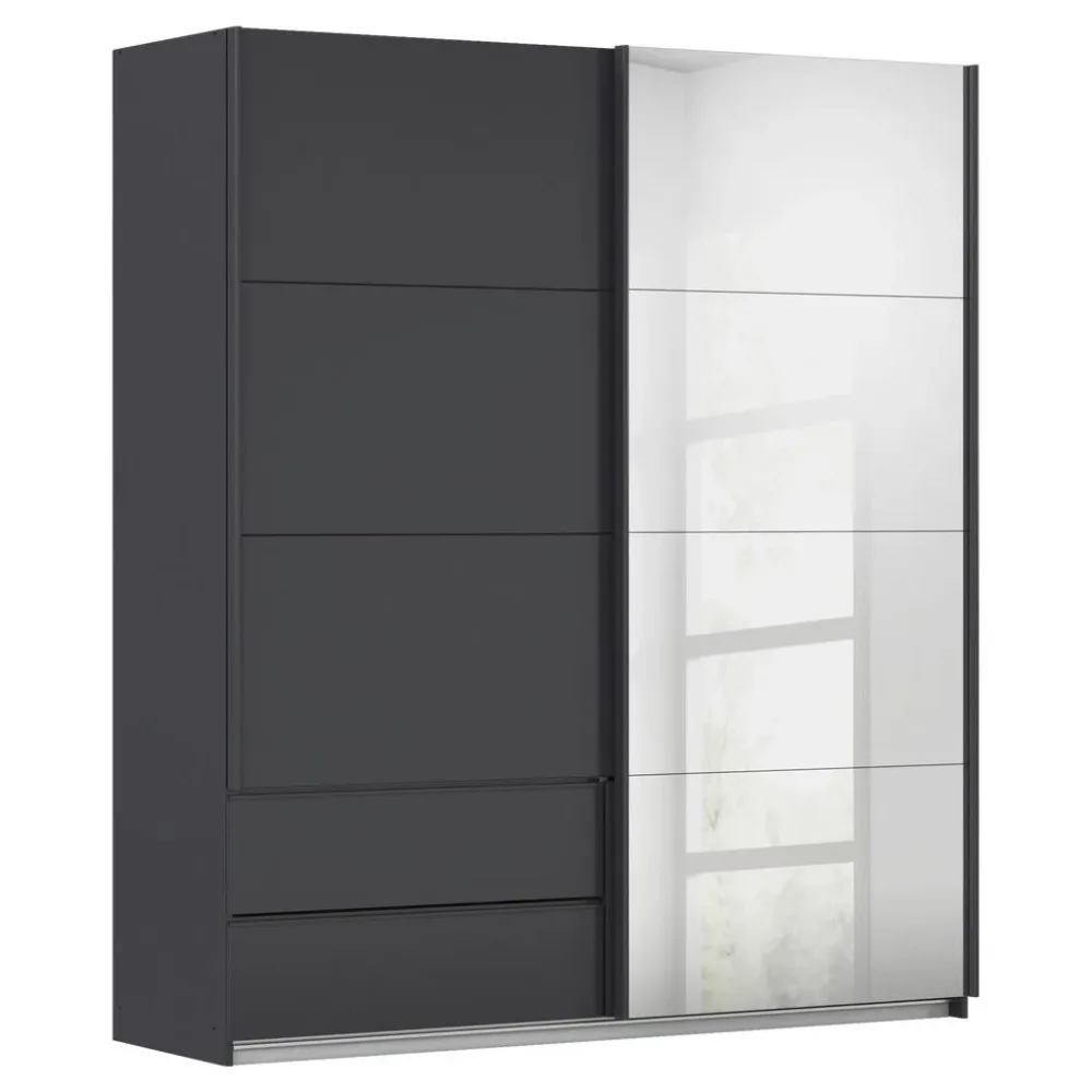 Schwebetürenschrank Elara Grau 181/210/62 cm Grau 