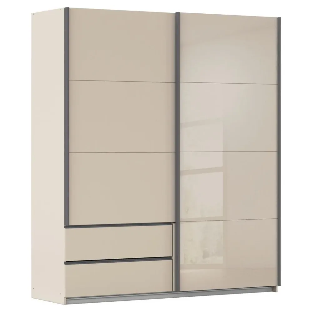 Schwebetürenschrank Elara Champagnerfarben 181/210/62 cm Champagner 
