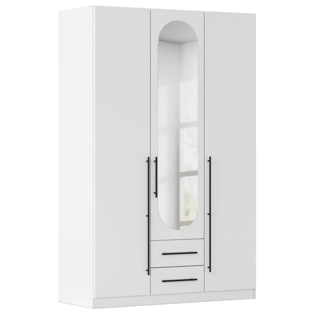 Drehtürenschrank Velora Weiss 136/210/54 cm Weiss 