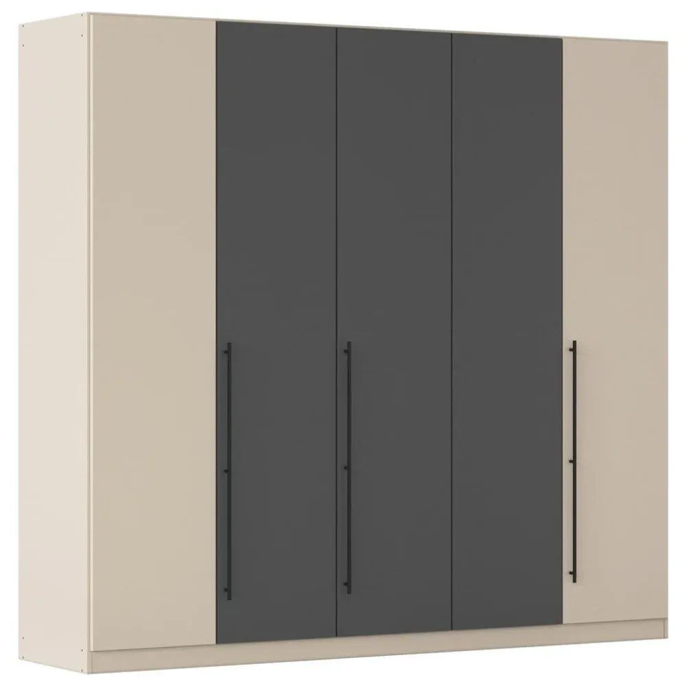 Kleiderschrank Safari Grau, Champagner 