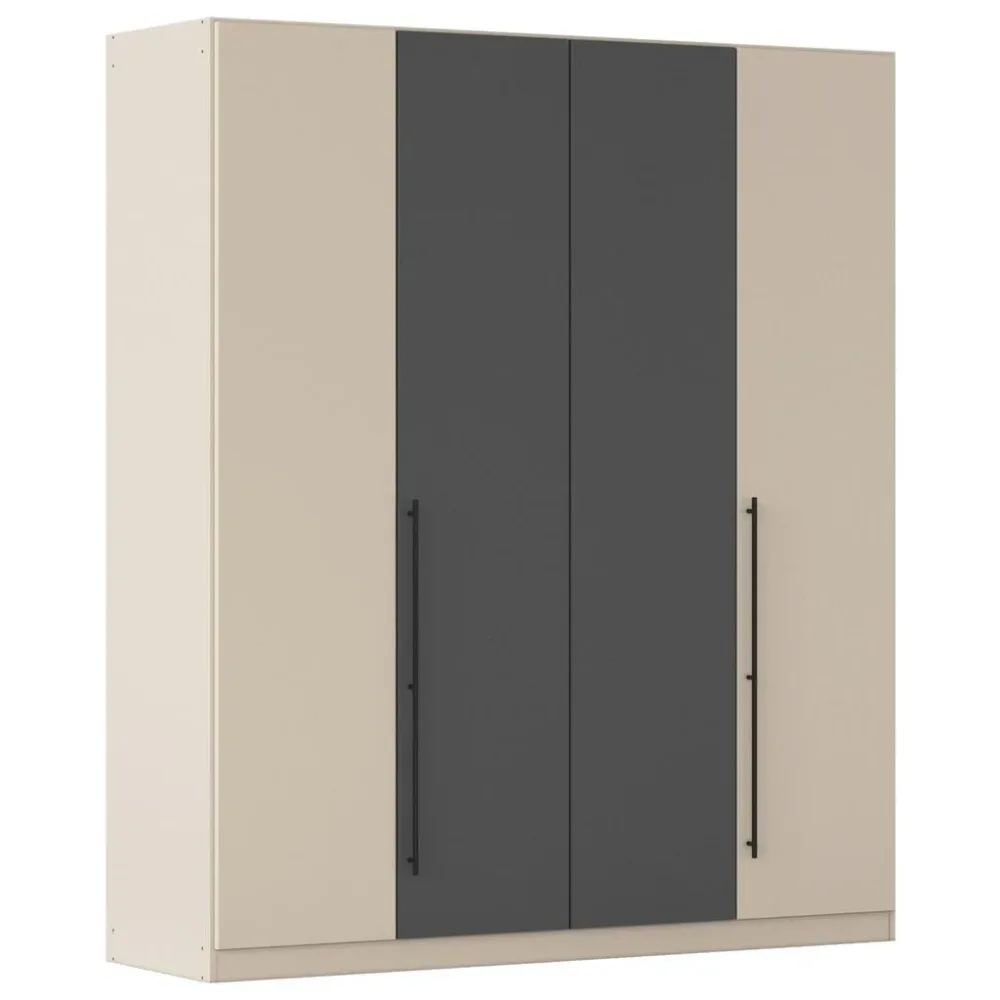 Kleiderschrank Safari  181/229/54 cm  Grau, Champagner 