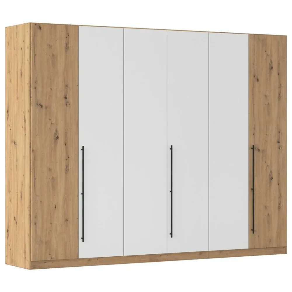 Kleiderschrank Safari Weiss, Eiche Artisan 