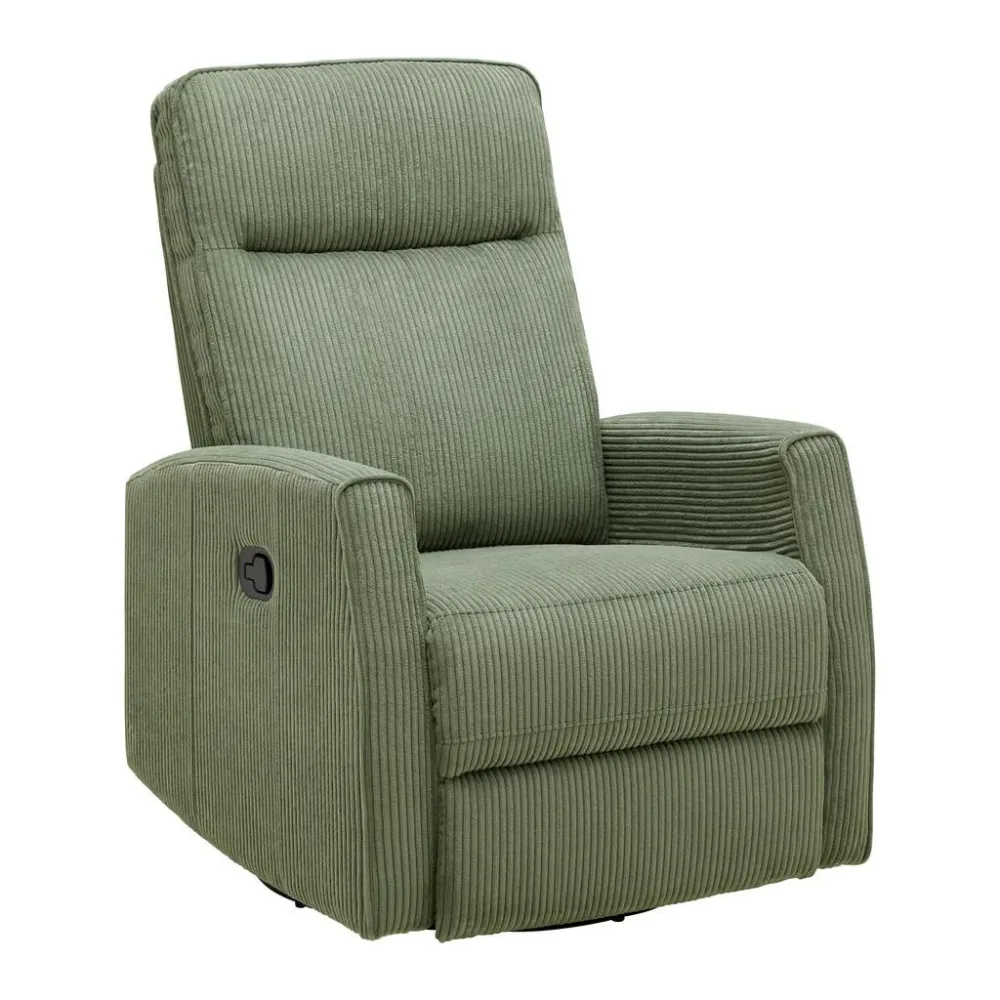 Relaxsessel Melinda Grün Cord Holz, Metall, Kunststoff, Textil Grün 