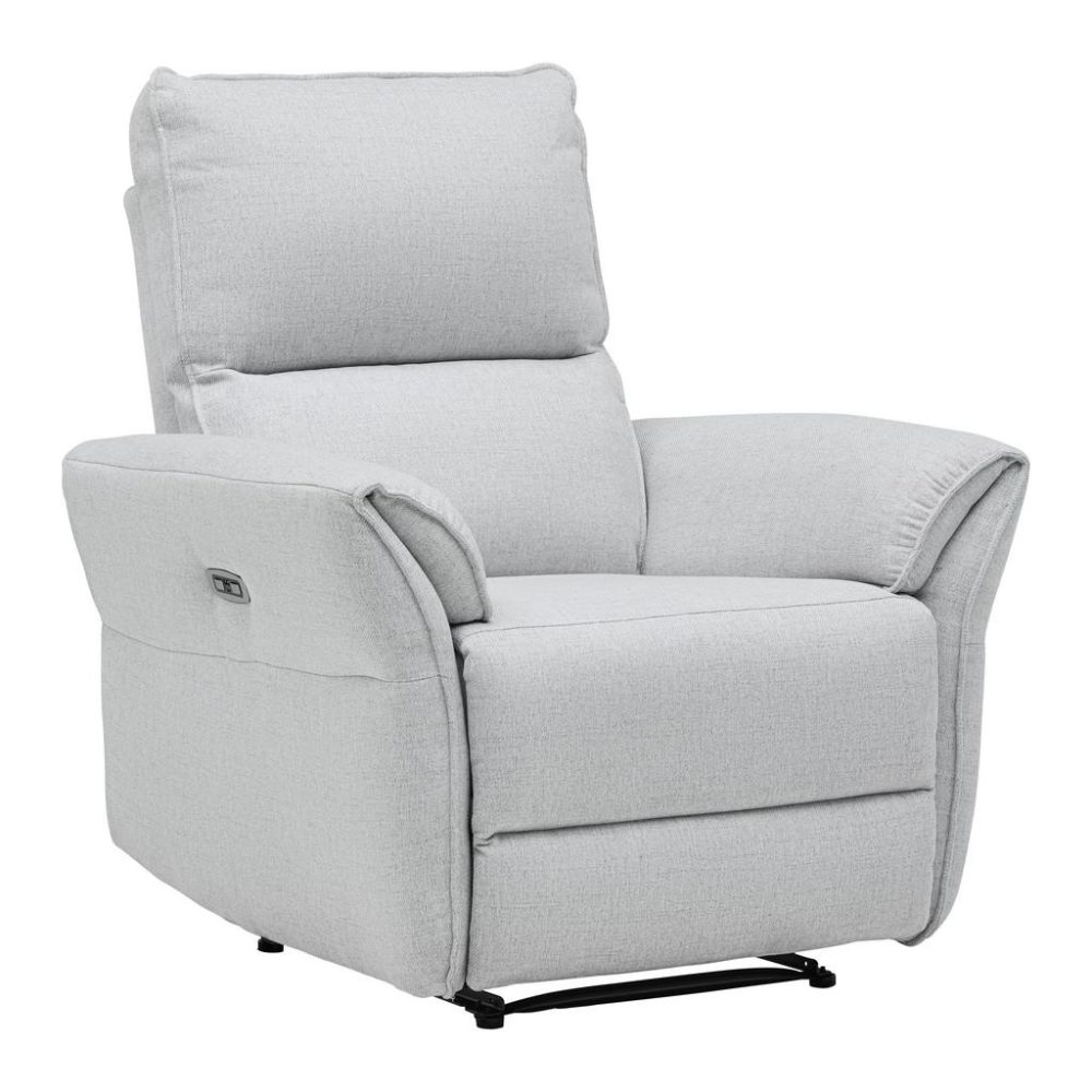 Relaxsessel Jenson Hellgrau Holz, Metall, Textil Hellgrau 