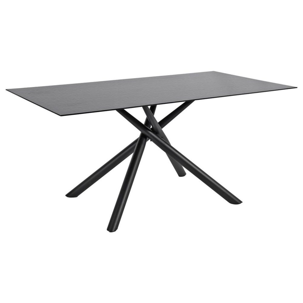 Esstisch Piero Schwarz Metall, Glas 