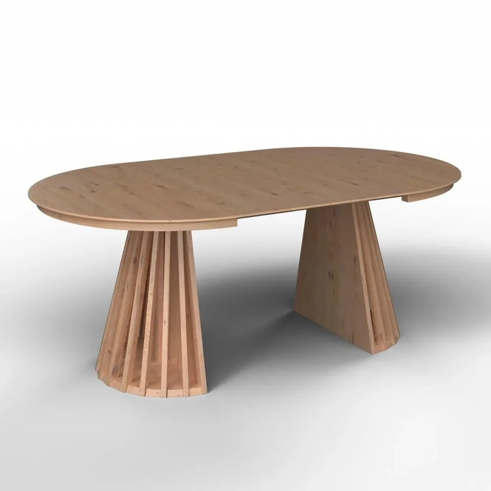 Esstisch Ausziehbar Ennio Mdf Eichefarben Ca.120-200x120cm Holz, Holzwerkstoff 