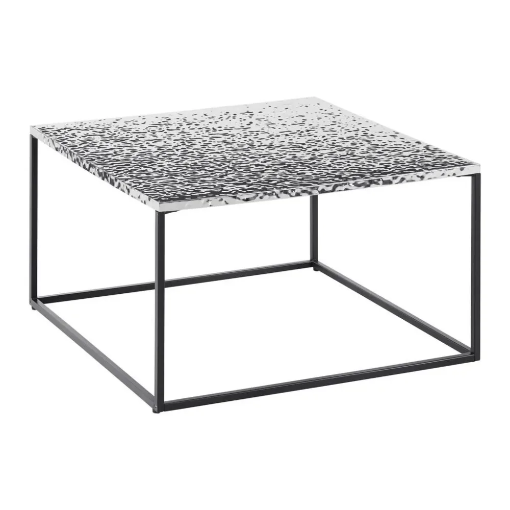 Couchtisch Bubble Schwarz/silberfarben Metall, Holzwerkstoff 70/70/40 cm 