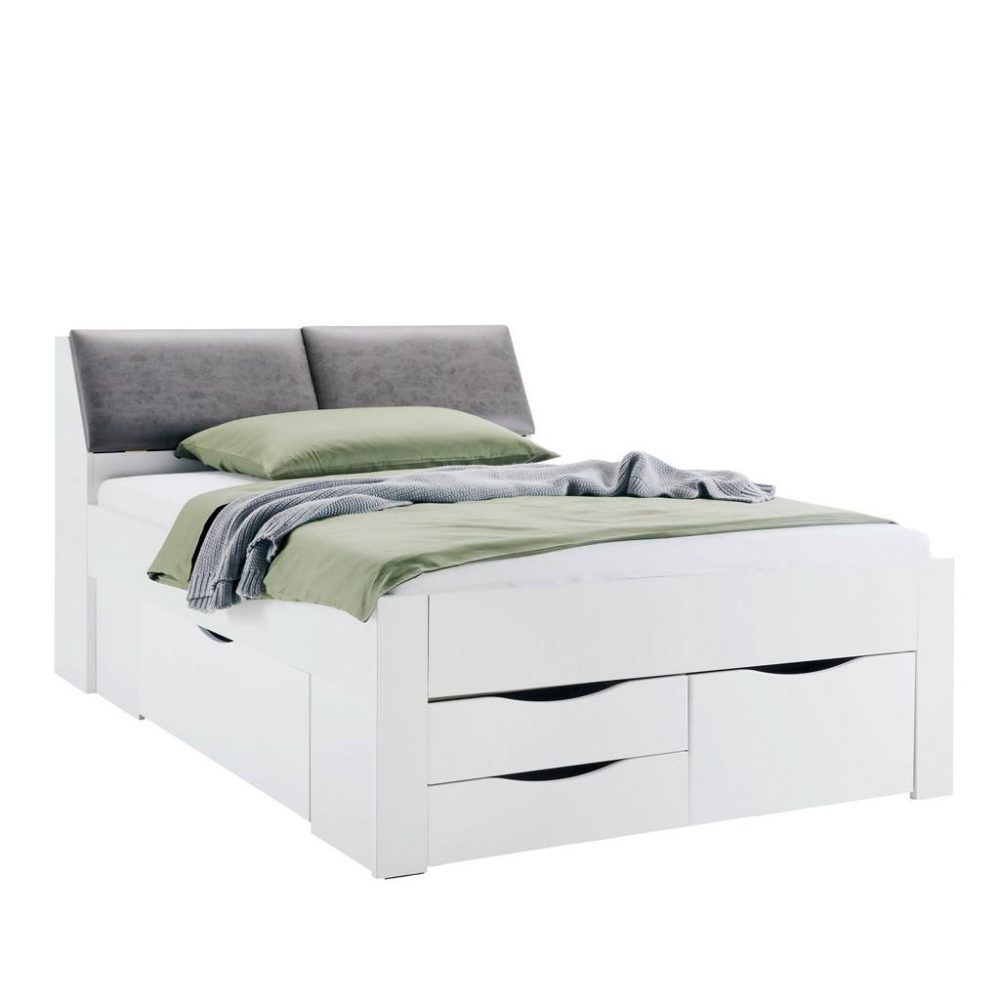 Stauraumbett In Weiss Ca. 140x200cm 140/200 cm Weiss 