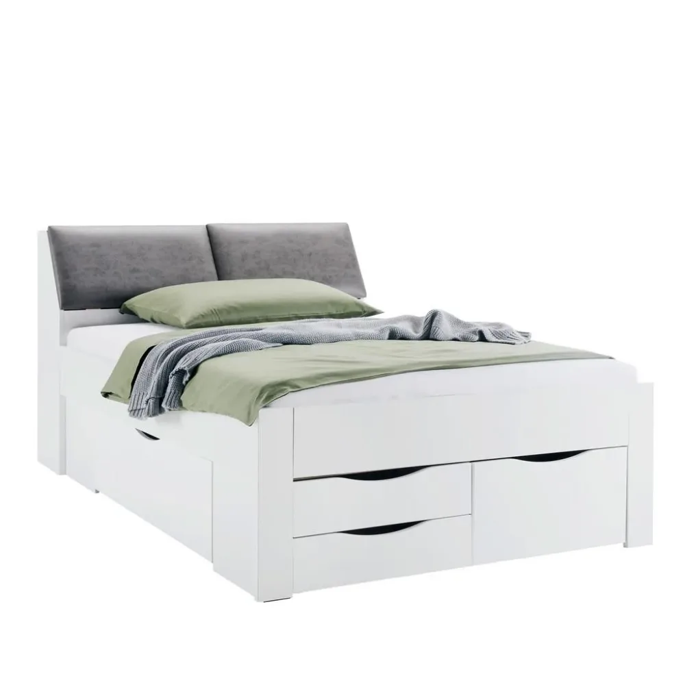 Stauraumbett In Weiss Ca. 140x200cm 140/200 cm Weiss 
