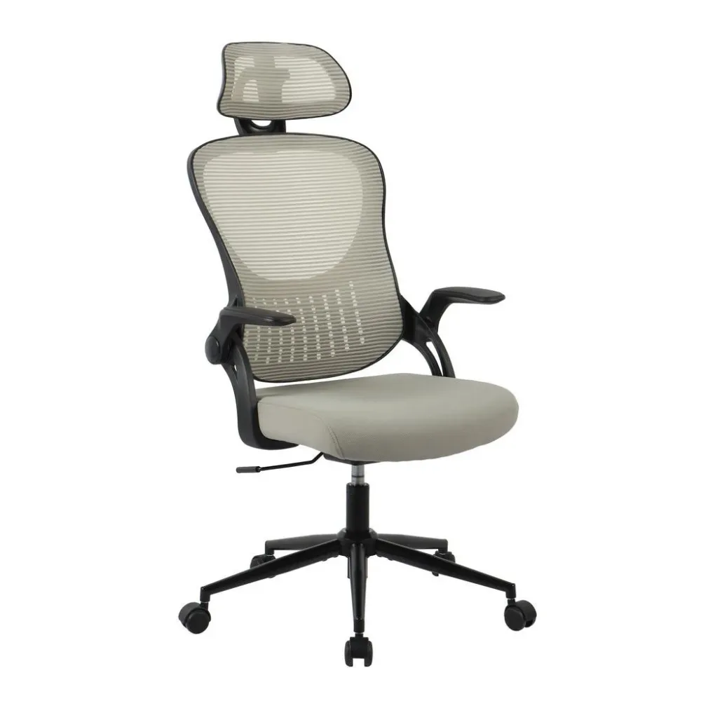 Drehstuhl Polly Netzbespannung Schwarz, Beige 