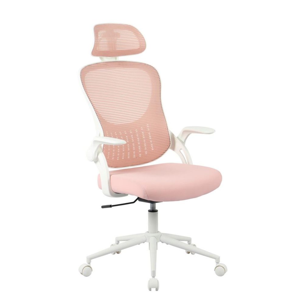 Drehstuhl Polly Netzbespannung Weiss, Pink 