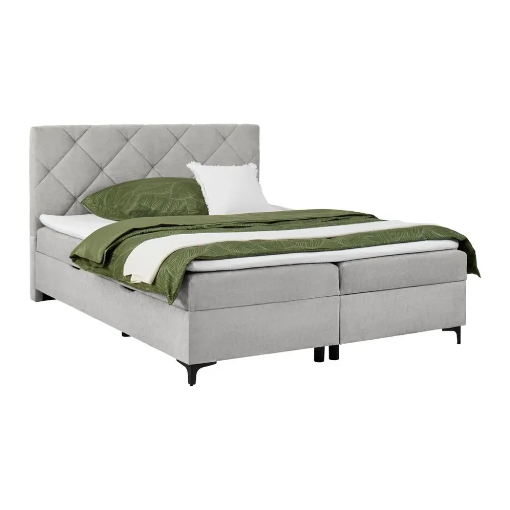Boxbett Wind Hellgrau Ca. 160x200cm 160/200 cm Hellgrau 