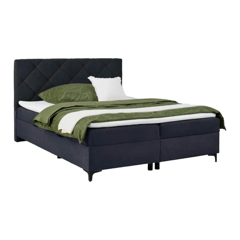 Boxbett Wind Schwarz Ca. 160x200cm 160/200 cm Schwarz 