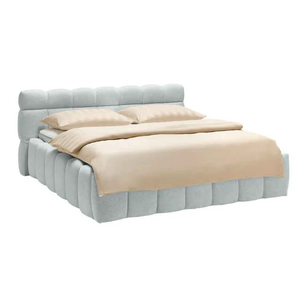 Polsterbett Monte -Top- -Based- 180/200 cm Hellgrau 