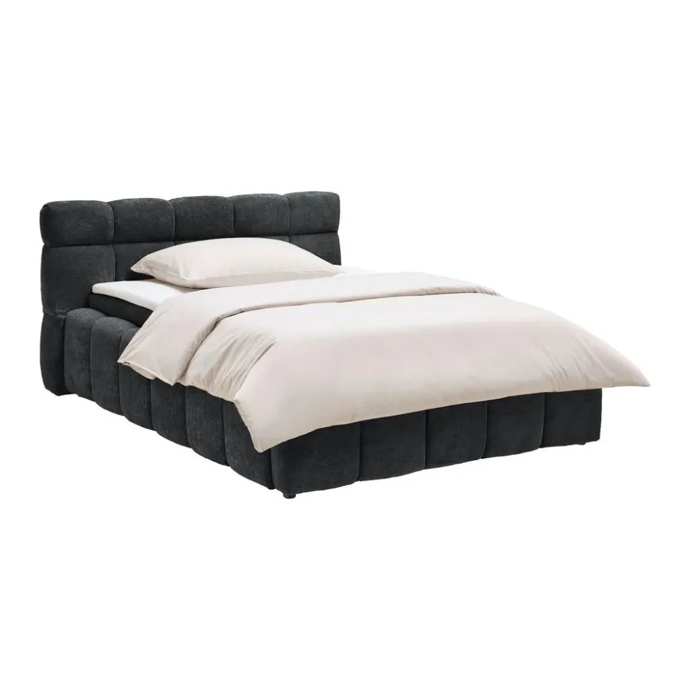 Polsterbett Monte Schwarz Ca. 140x200cm 140/200 cm Schwarz 