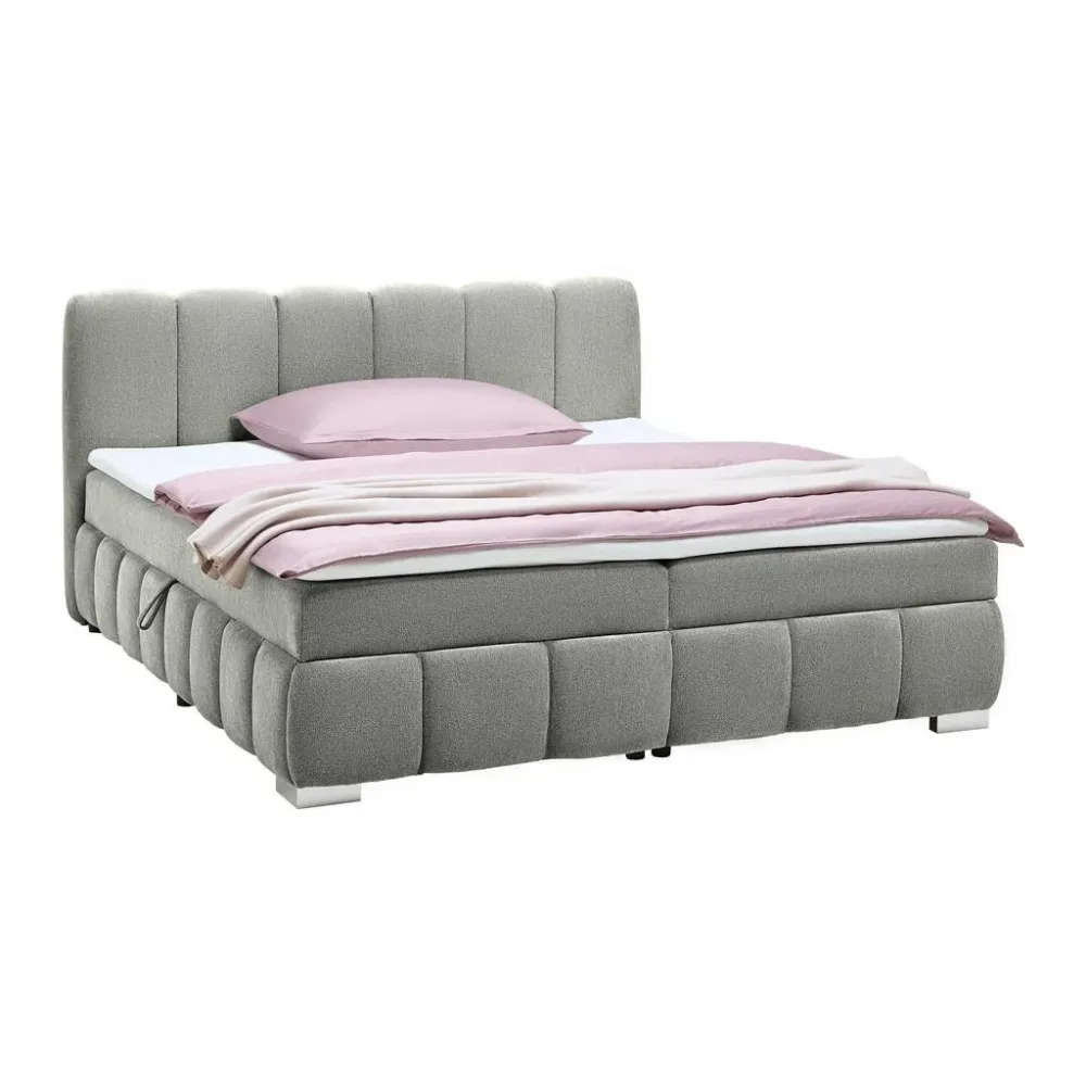 Boxbett Elaris -Exklusiv- -Top- 160/200 cm Dunkelgrau 