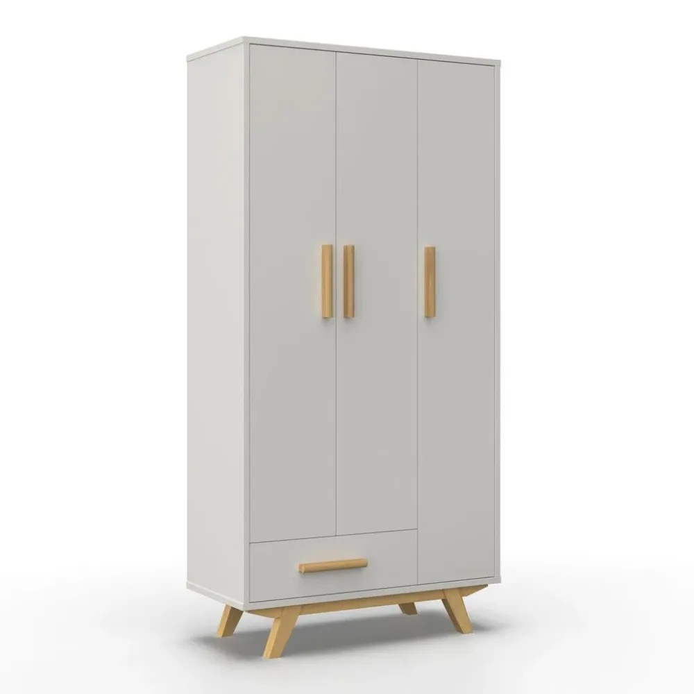 Drehtürenschrank Milan Weiss Ca. 90x180x40 Cm 90/180/40 cm Weiss, Ecru 