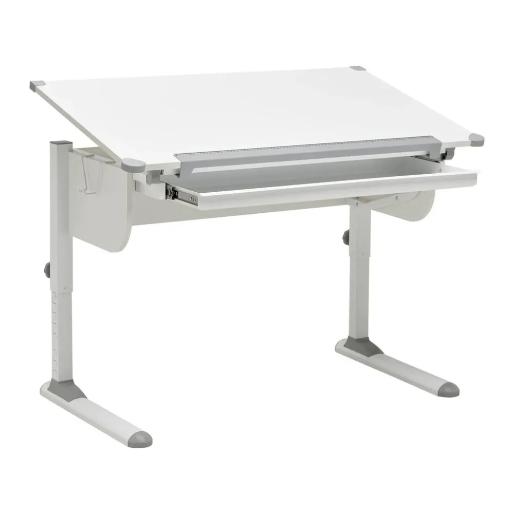 Schreibtisch Studare Grau/weiss Grau, Weiss 