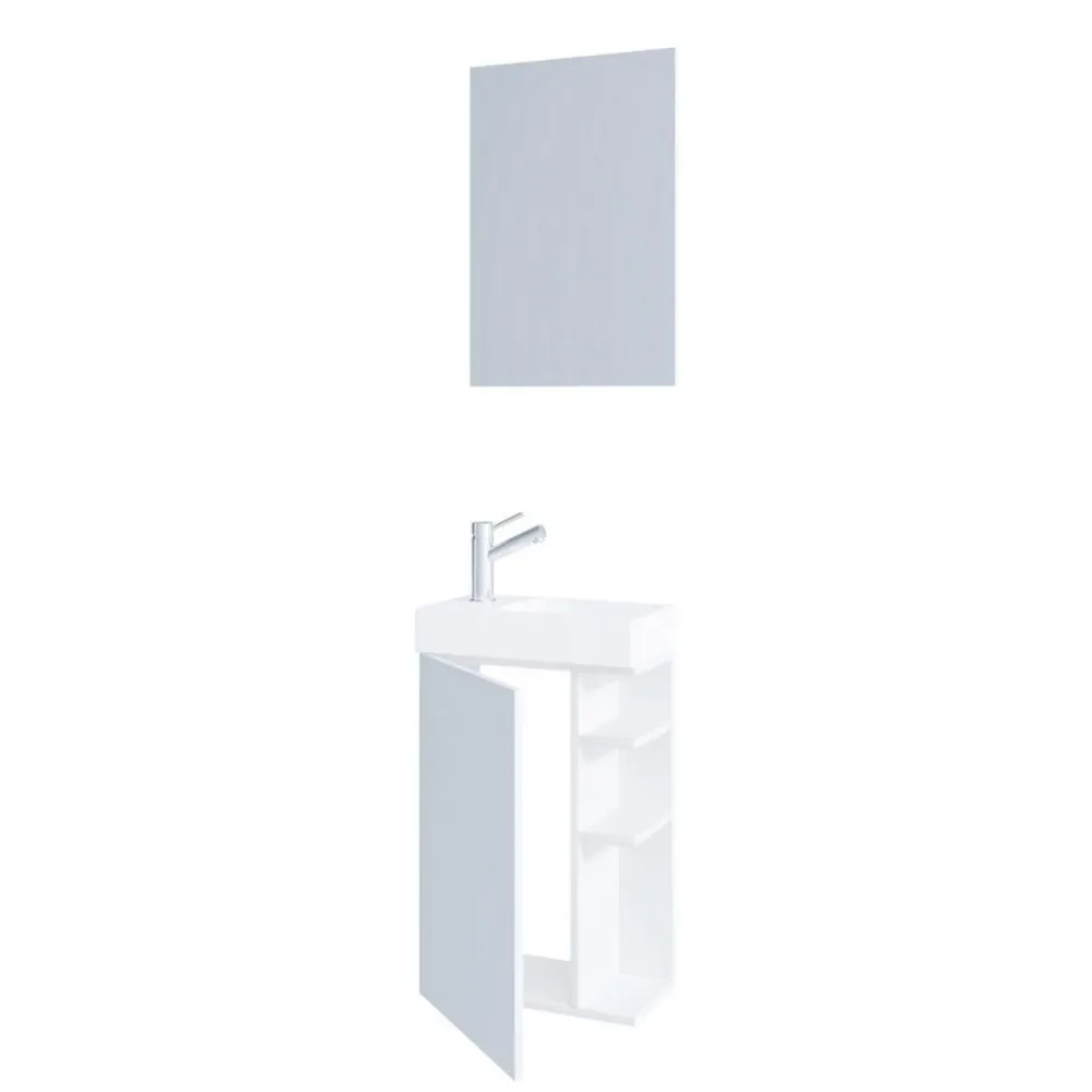 VCM - 3-tlg Badmöbel Set, One Size, Weiss