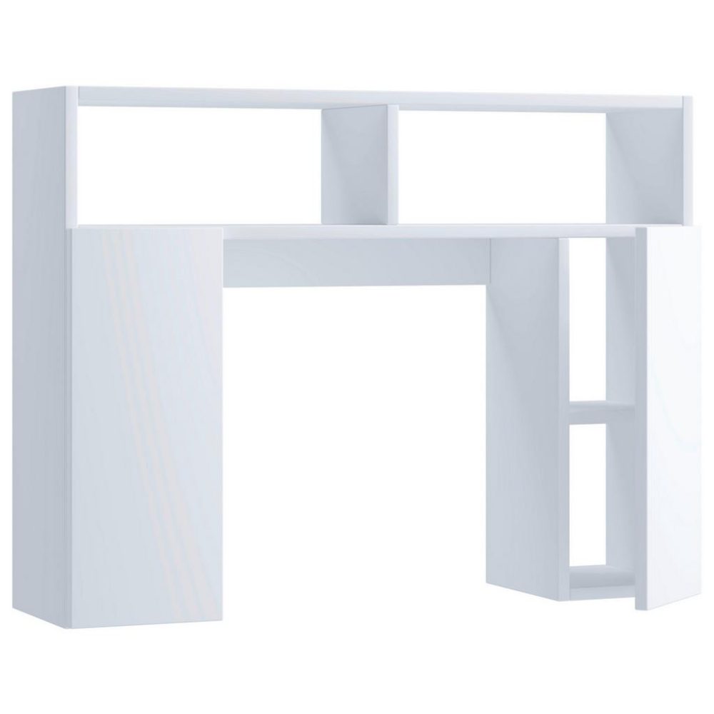 VCM - Holz Wandregal Hängeregal Überbau WC Toilette Badmöbel Waschmaschine Schrank Regal Tinoli S, 76 CM, Weiss