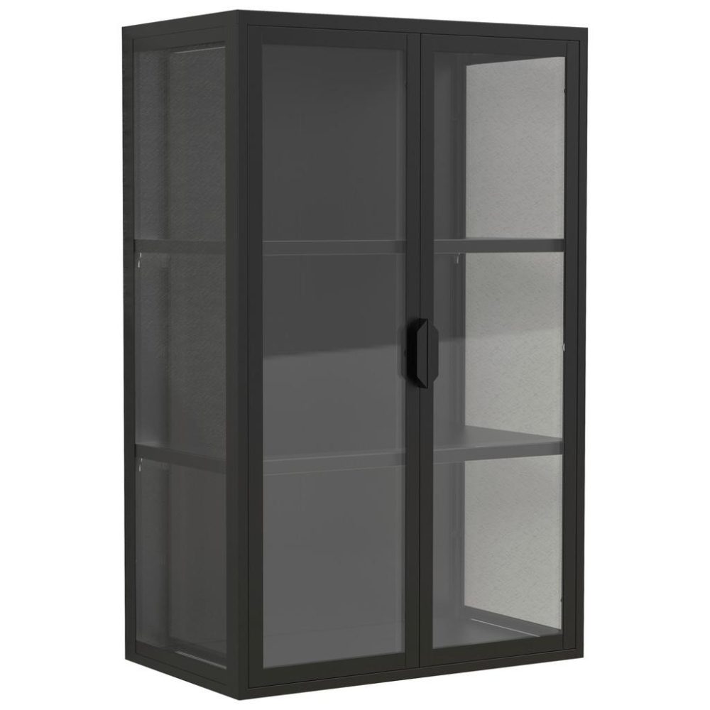 Hängevitrine Flokas L Schwarz 