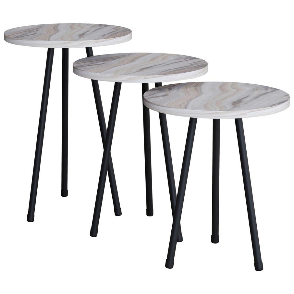 Beistelltischset Mirola Holzwerkstoff 35/51,8/35 cm 