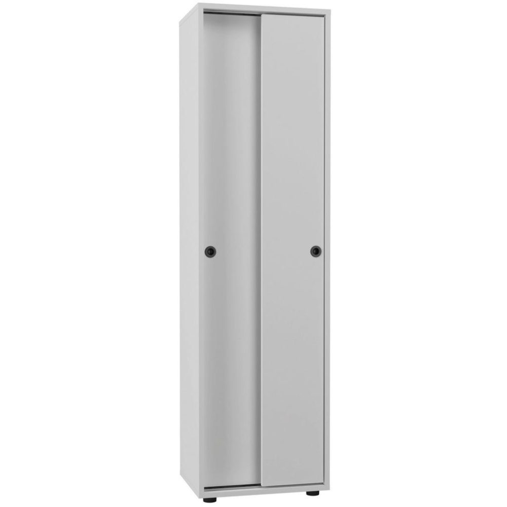VCM - Büroschrank mit 5 Fächern | moderner Aktenschrank mit Schiebetüren | Maße ca. H. 168 x B. 49 x T. 38 cm – Ulas 5-Fach, One Size, Weiss