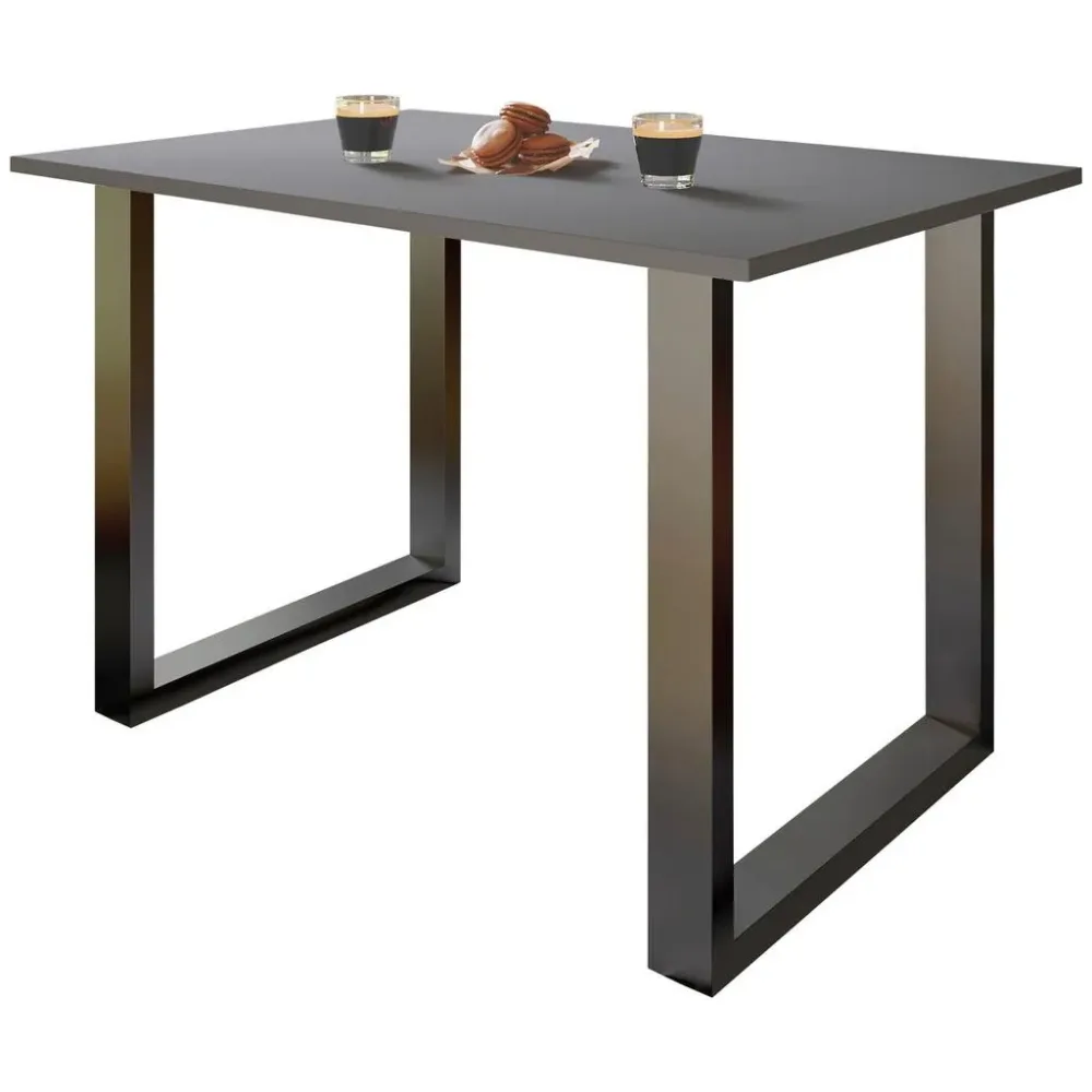Schreibtisch Lona 110/50/76 cm Anthrazit, Schwarz 