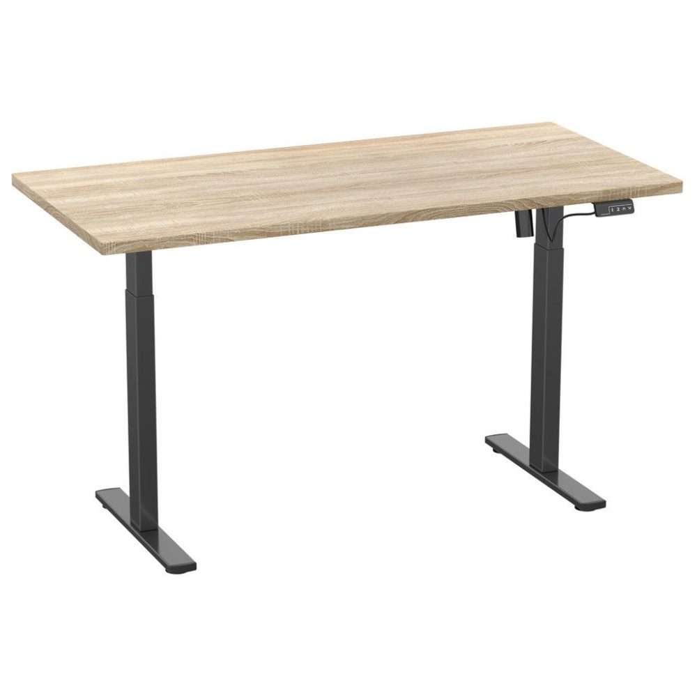 Schreibtisch E-Lona 110/50/71 cm Schwarz, Sonoma Eiche 