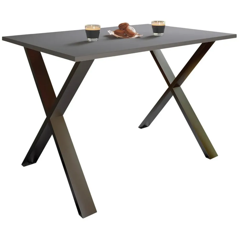 Esstisch Xona Metall, Holzwerkstoff 