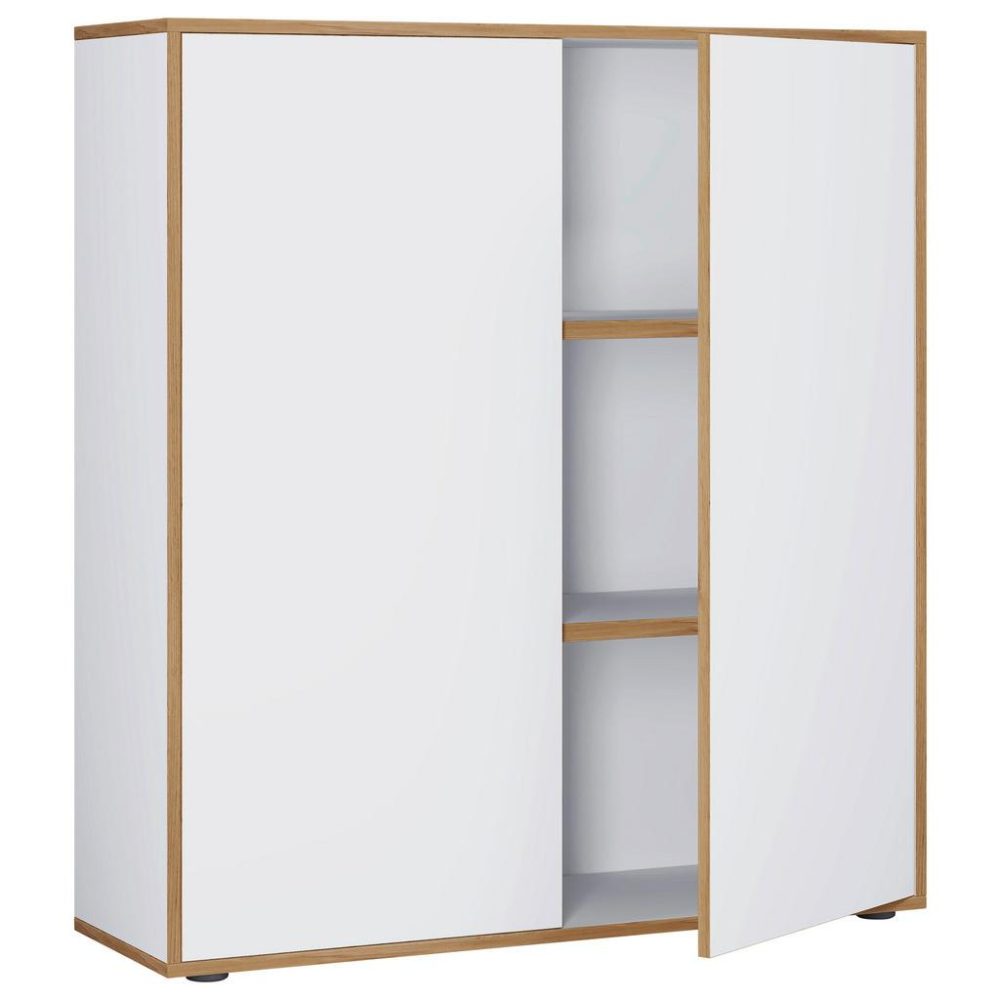 Aktenschrank Salia B100 Weiss/honigeiche  Weiss, Honigeiche 