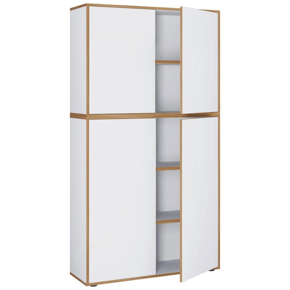 VCM - Büroschrank Sideboard Salia 5fach B100, One Size, Weiss