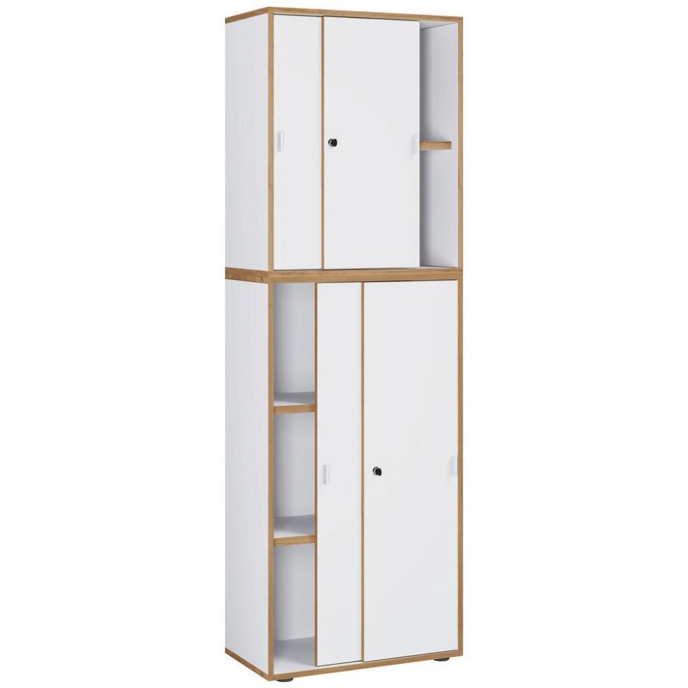 Aktenschrank Salia B60  Weiss, Honigeiche 