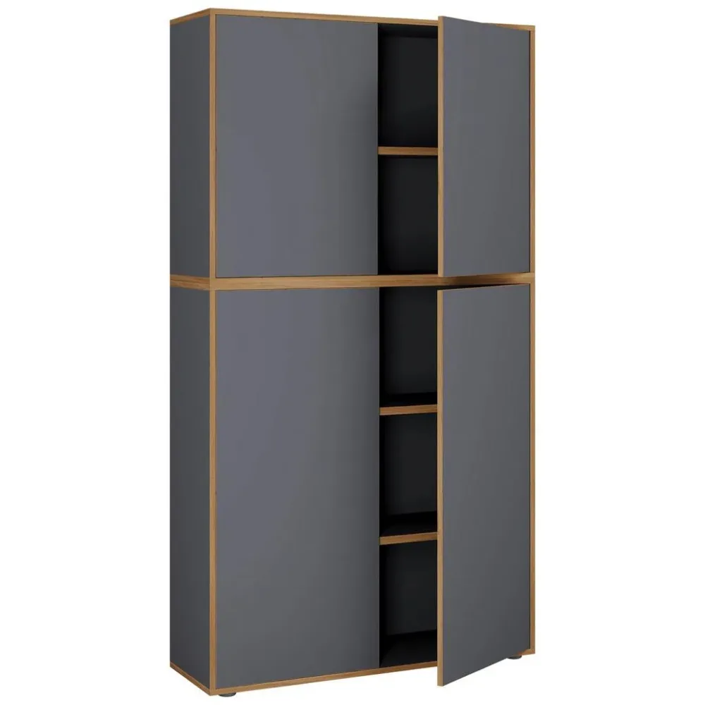 VCM - Büroschrank Sideboard Salia 5fach B100, One Size, Anthrazit