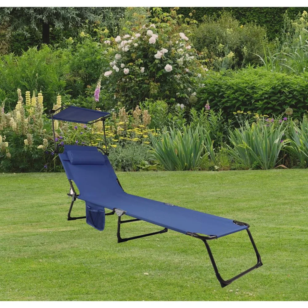 Gartenliege Bindox L Blau 