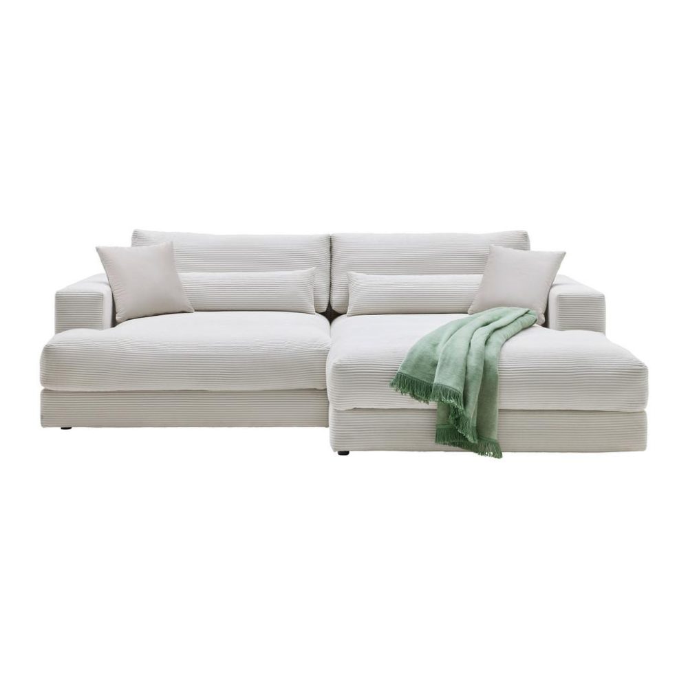 Ecksofa Fabiona Rechts Beige Beige 