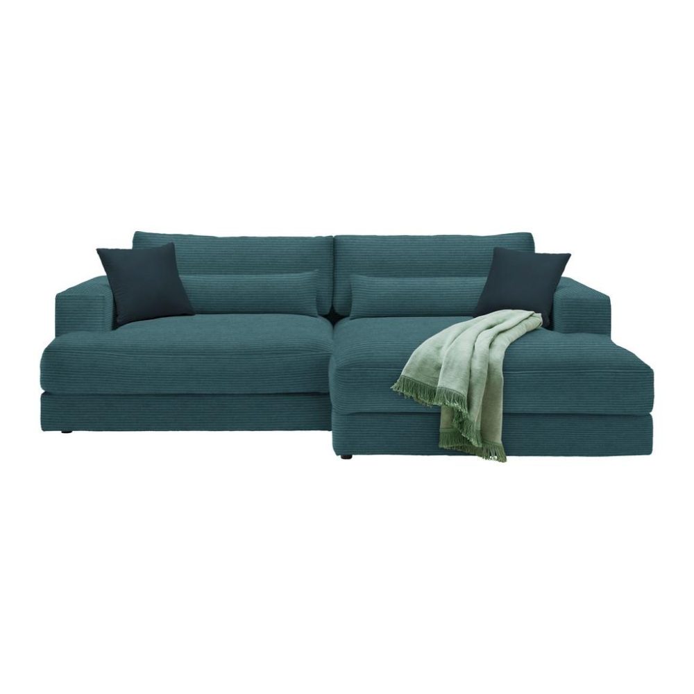 Ecksofa Fabiona Rechts Petrol Petrol 