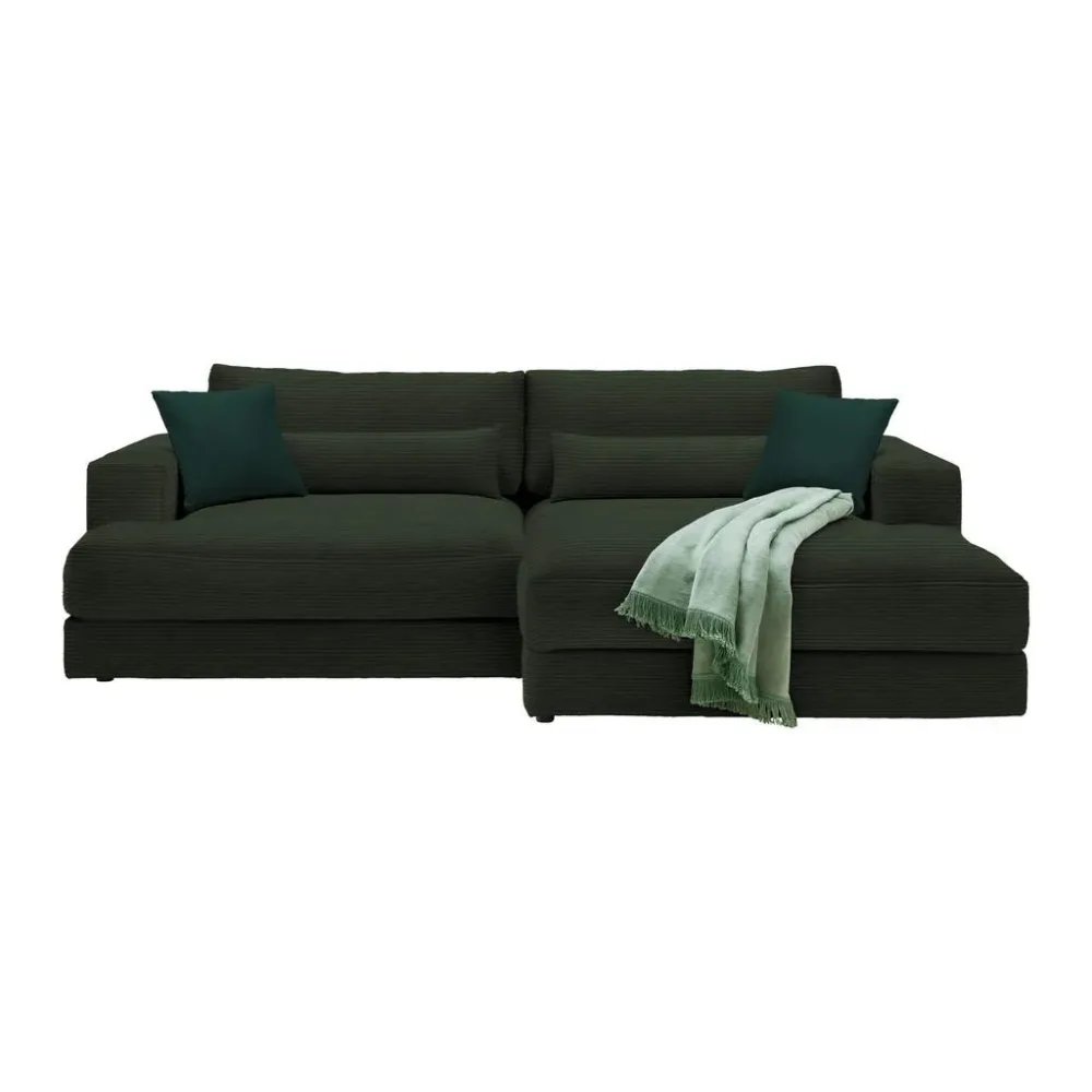 Ecksofa Fabiona Rechts Schwarz 