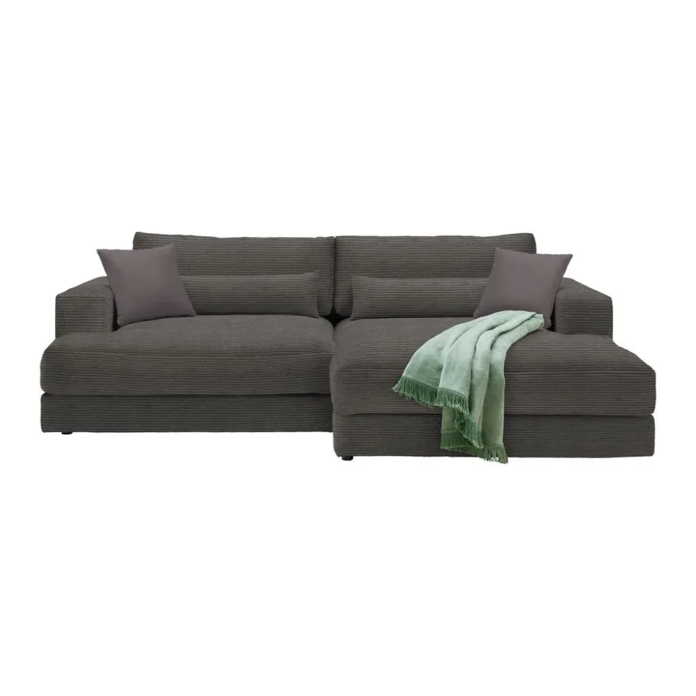 Ecksofa Fabiona Rechts Braun Braun 