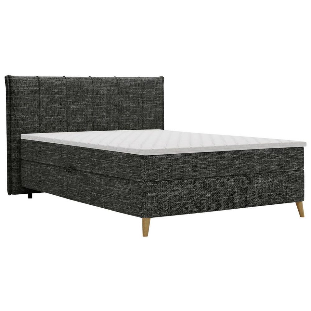 Boxbett Veloria Schwarz Ca. 140x200cm 140/200 cm Schwarz 