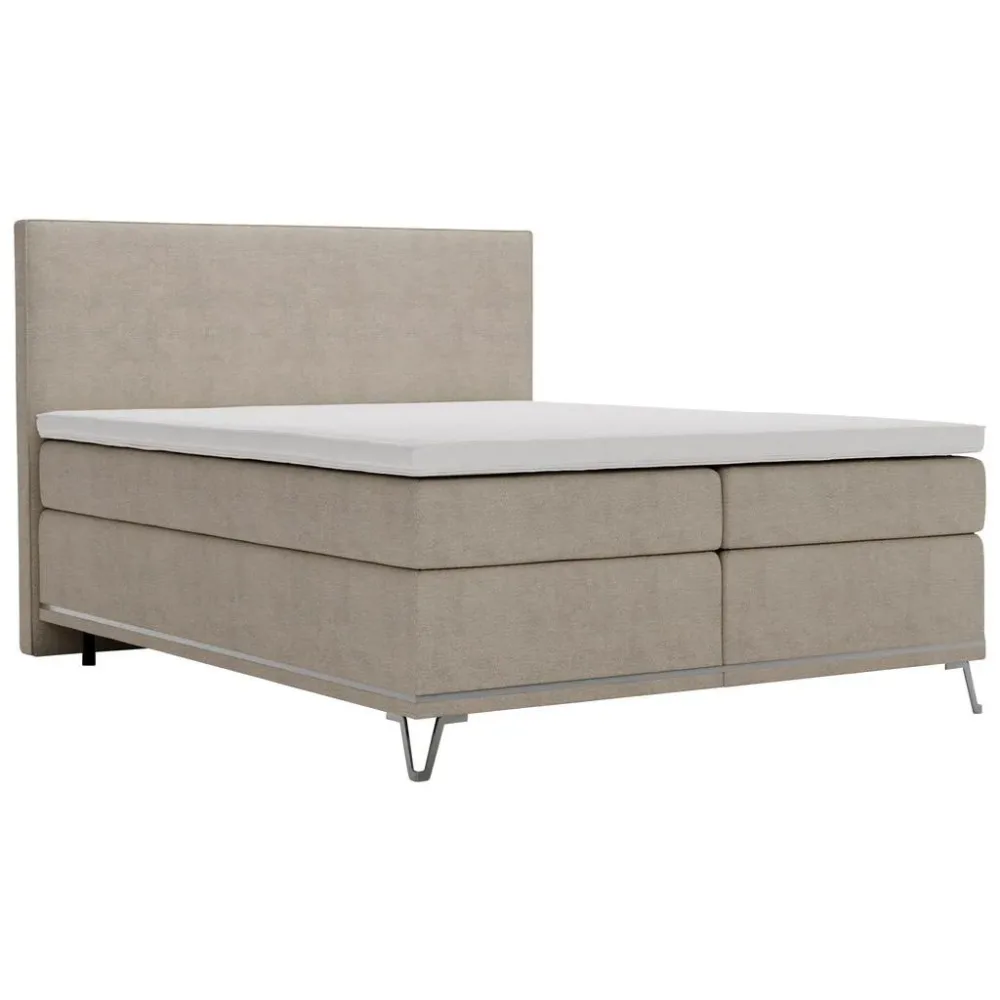 Boxspringbett Cromo -Exklusiv- 160/200 cm Beige 