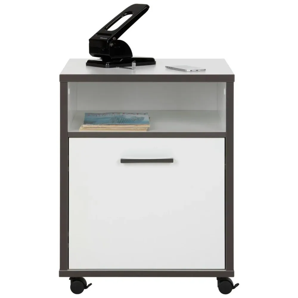 Rollcontainer In Grau/weiss 49,8/64,6/52,2 cm 