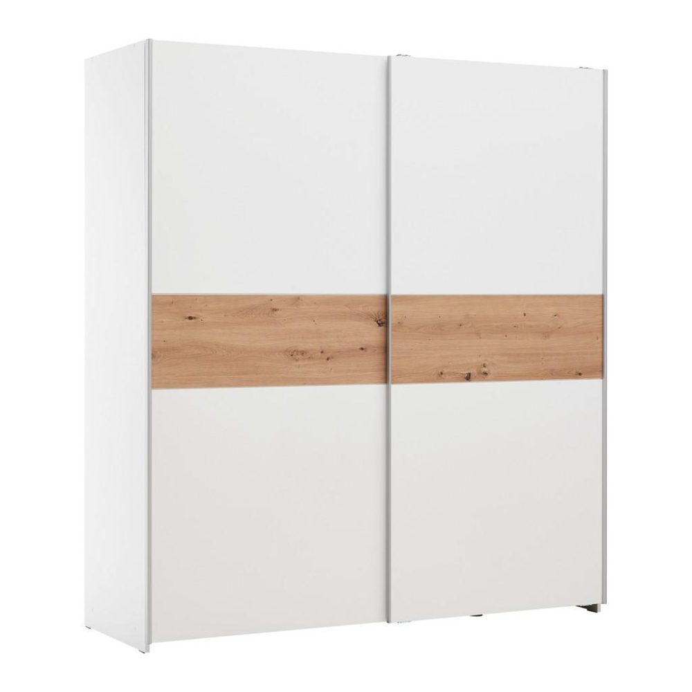 Schwebetürenschrank Urbanline Weiss/eichefarben 170,3/190,5/61,2 cm Weiss, Eichefarben 