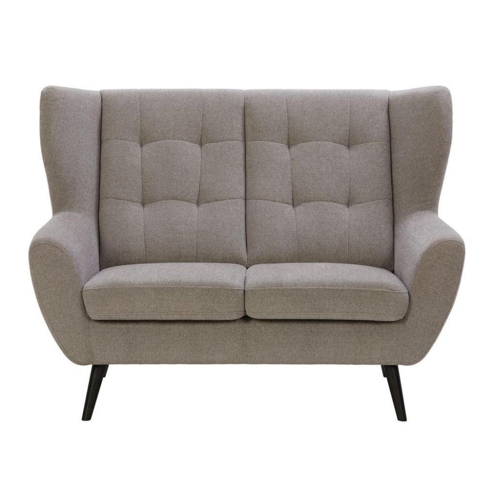 2-sitzer-sofa Helsinki In Grau/dunkelgrau Flachgewebe Grau, Dunkelgrau 
